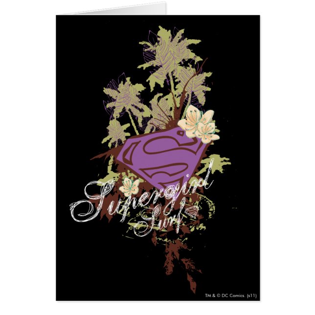 Cartão Logotipo de Surf da Supergirl (Frente)