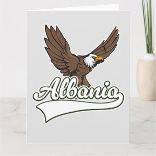 Cartão logotipo de viagem da Albânia