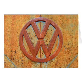 Cartão Logotipo do barramento Rusty Vintage