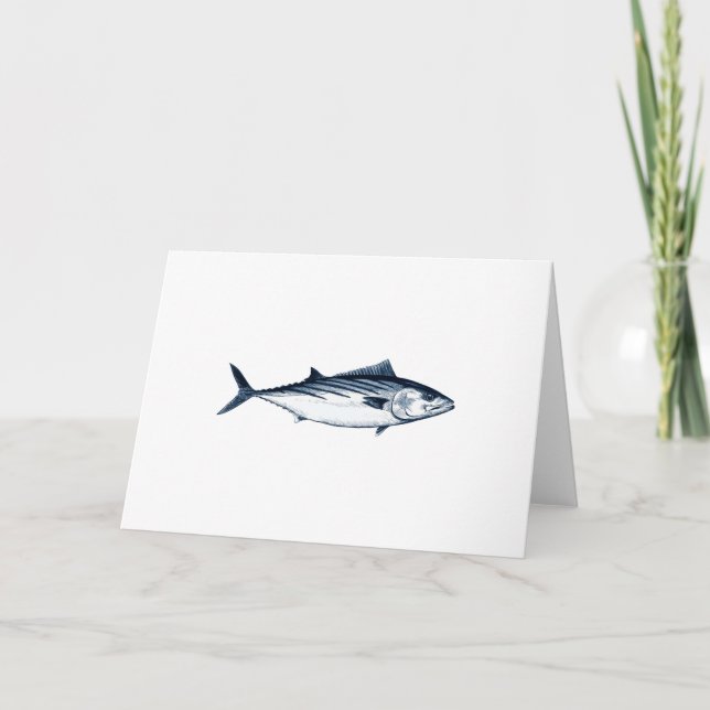 Cartão Logotipo do bonito pacífico (Frente)