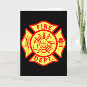 Cartão Logotipo do Departamento de Bombeiros Símbolo Unif