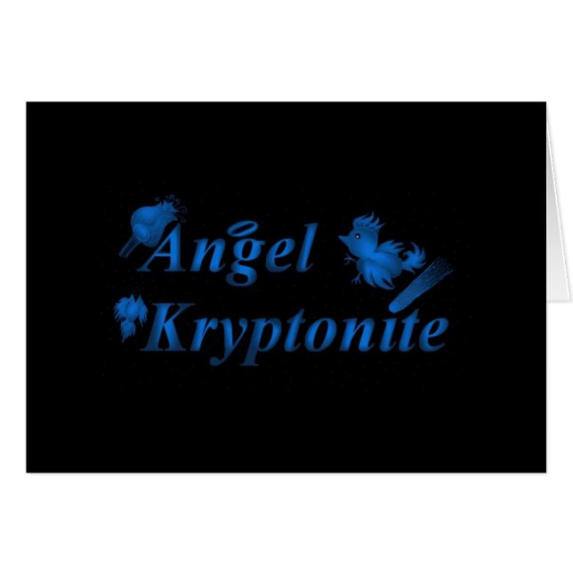 Cartão Logotipo do kryptonite do anjo (Frente horizontal)