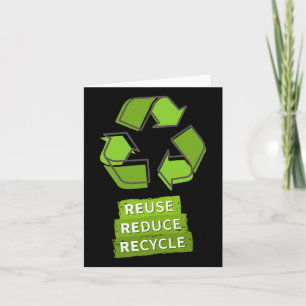 Cartão Logotipo do Reciclar Vintage Earth Day Nature Plan