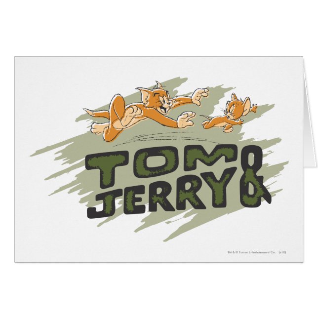 Cartão Logotipo do Tom e Jerry Chase (Frente Horizontal)