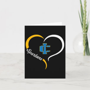 Cartão Logotipo dos Imlay City Spartans Meia Coração Slog