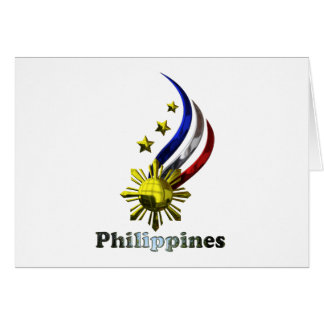Cartão Logotipo filipino original. Mabuhay Pilipinas!