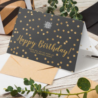 Logotipo Glitter Dourado Confetti Dark Cinza Anive