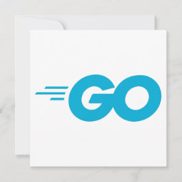 Cartão Logotipo Golang (Ir para o idioma de programação)