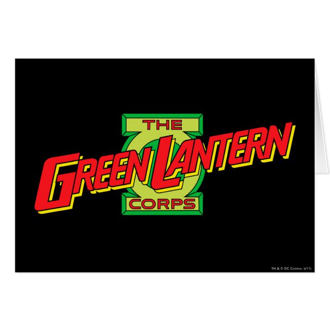 Cartão Logotipo Gren Lantern Corps (Frente Horizontal)