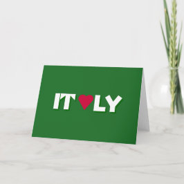 Cartão Logotipo I Heart Italy