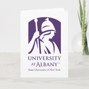 Cartão Logotipo Icônico da Universidade de Albany
