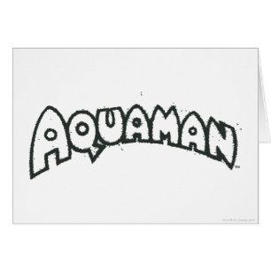 Cartão Logotipo Preto Grunge Aquaman 2