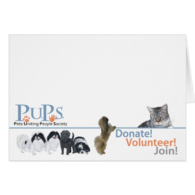 Cartão Logotipo PUPs Merchandise (Frente Horizontal)