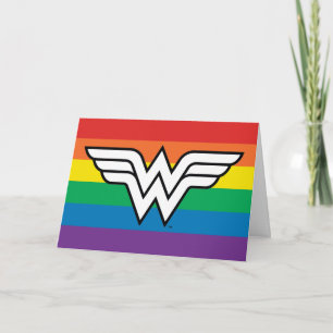 Cartão Logotipo Rainbow para Mulher Maravilha