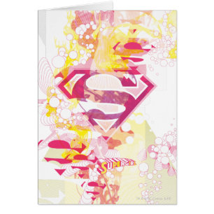 Cartão Logotipo Retro da Supergirl