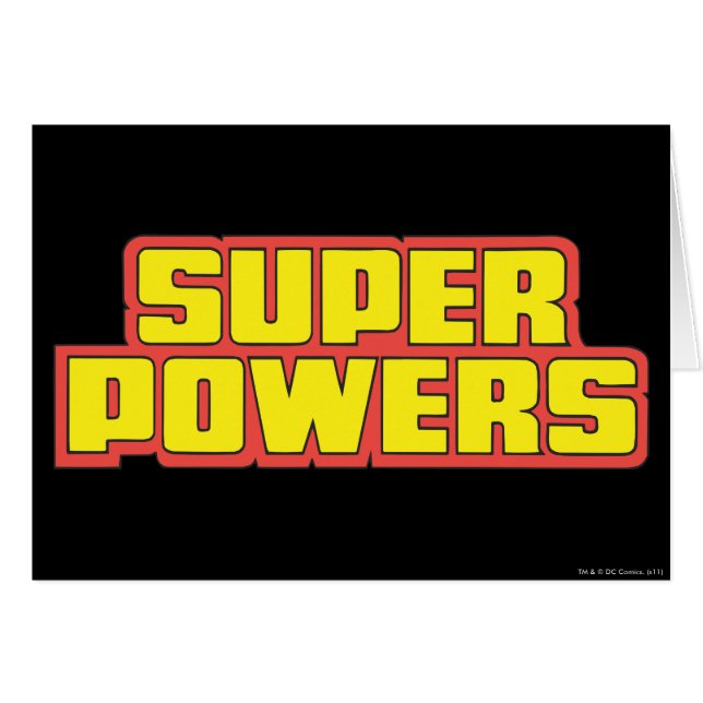 Cartão Logotipo Super Powers™ Amarelo (Frente Horizontal)