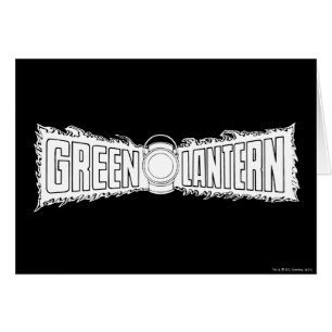 Cartão Logotipo verde 7 da lanterna
