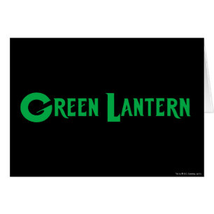 Cartão Logotipo verde 9 da lanterna