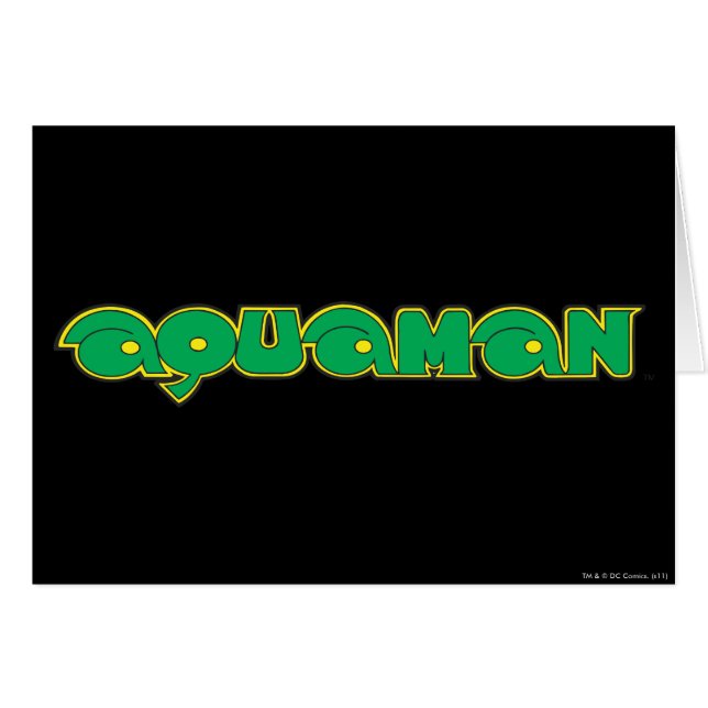 Cartão Logotipo Verde Aquaman (Frente Horizontal)