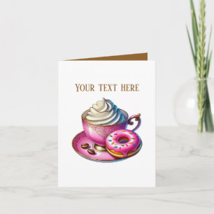 Cartão Loja de donuts fofa personalizável