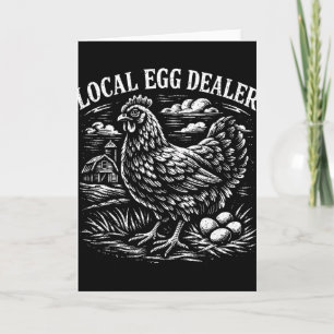 Cartão Loja de Ovos Local Fazenda de Frango Engraçada Pás