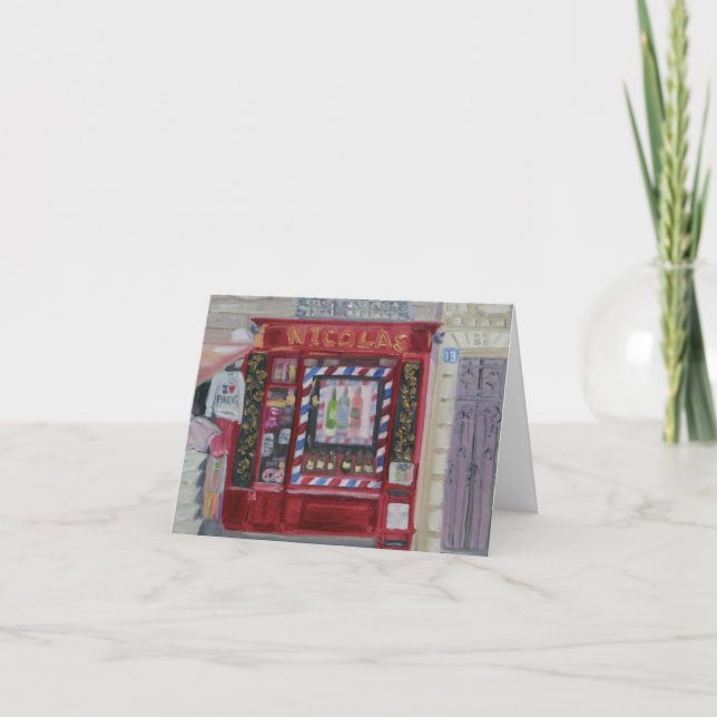 CARTÃO LOJA DE VINHO NOTECARD DE PARIS (Frente)