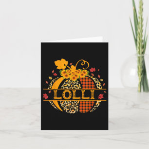 Cartão Lolli Leopardo Floral Abóbora Outono Ação de Graça