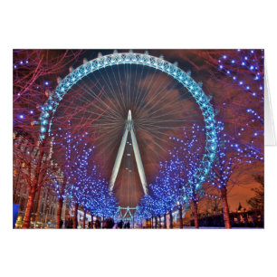 Cartão London Eye à noite
