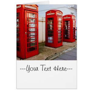 Cartão London Red Telephone Boxes, Fotografia