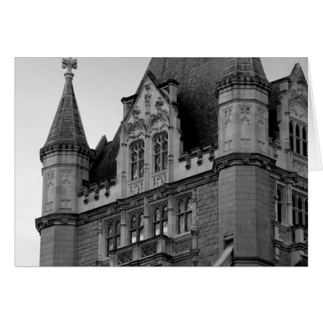 Cartão London Tower Bridge Close-up (Frente Horizontal)