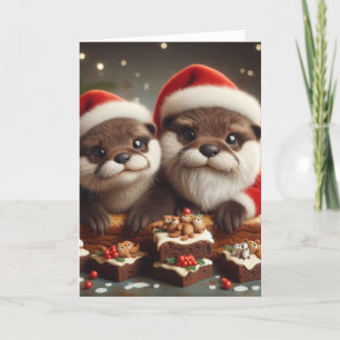 Cartão Londras Adoráveis com Brownies de Natal