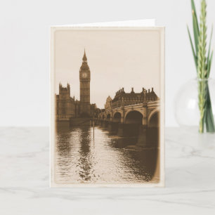Cartão Londres - Big Ben - Thames Greeting Card