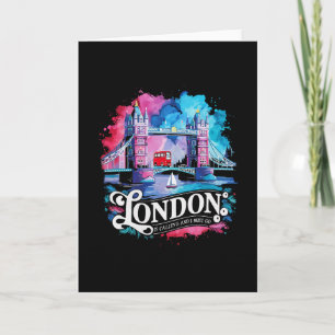 Cartão Londres Reino Unido Viagem Férias Eu Amo Londo