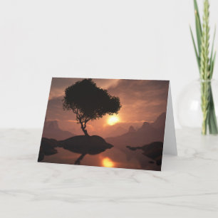 Cartão Lone Tree Greeting Card