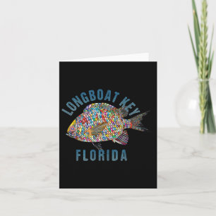 Cartão Longboat Key, Florida Beach Design _ Souvenir Illu