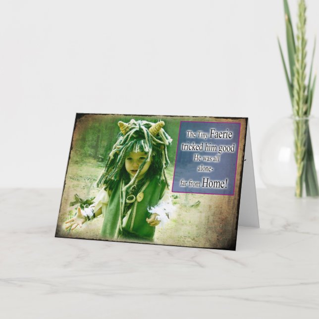 Cartão Longe do troll Home (Frente)