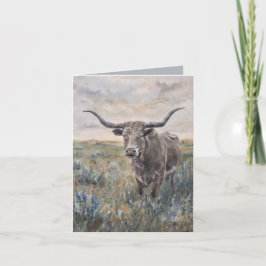 Cartão "Longhorn" pintado à mão