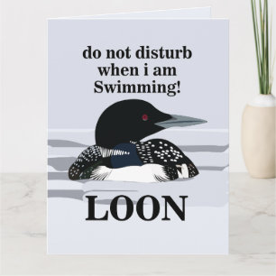 Cartão Loon Common Loon Bird Lake Funny