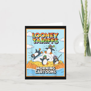 Cartão Looney Tarifas Políticas Injustiça Funny Penguin T