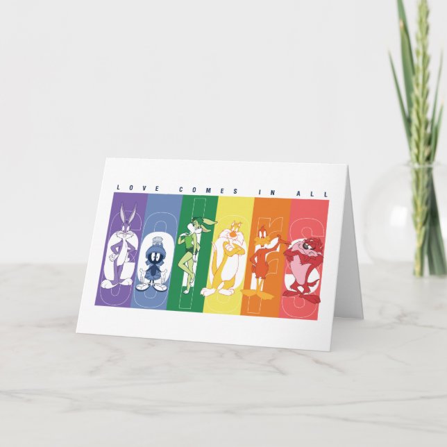 Cartão LOONEY TUNES™ - Love Comes In All Colors (Frente)