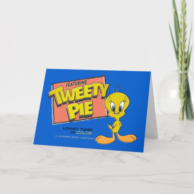 Cartão LOONEY TUNES™ TWEETY™ - Placa de Lobby Retroativa (Frente)