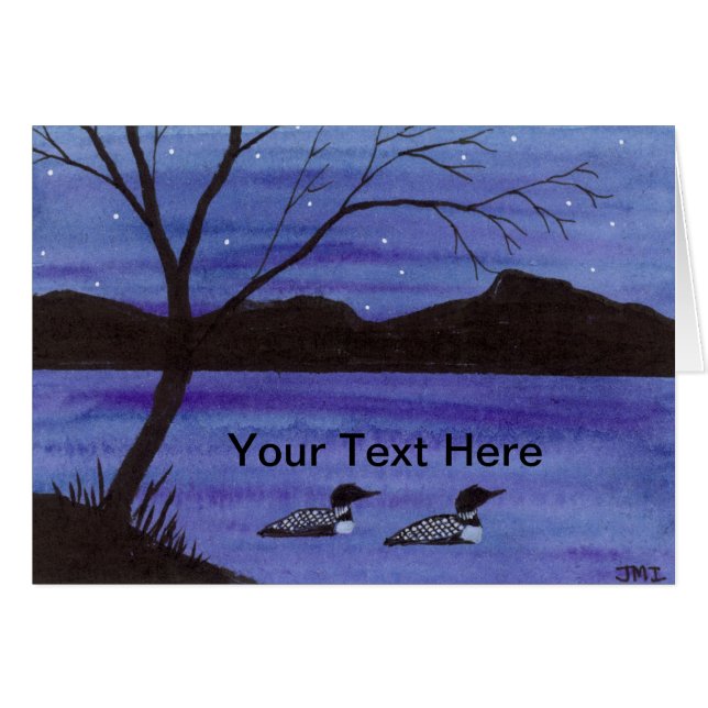 Cartão Loons (Frente Horizontal)