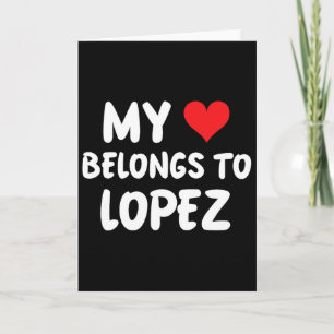 Cartão Lopez - Meu Coração Pertence a Lopez - Amor 