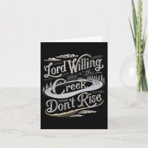Cartão Lorde Willing E O Creek Não Levantam Prêmio