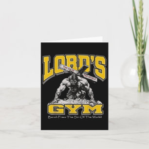 Cartão Lords Gym Bench Pressiona O Pinto Do Mundo2