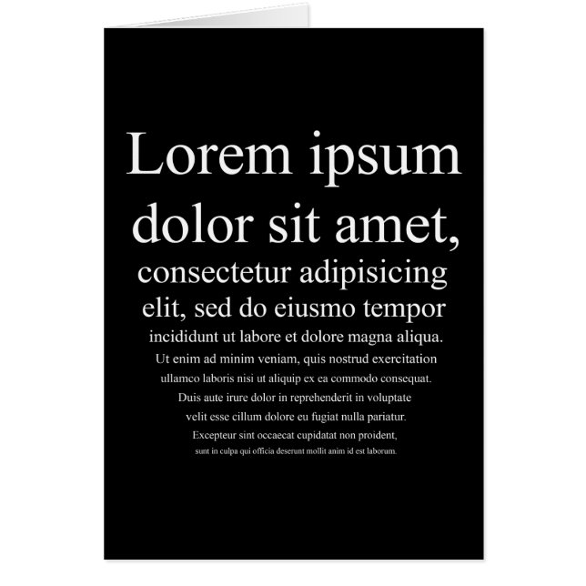 Cartão Lorem Ipsum (Frente)