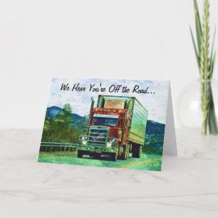 Cartão LORRY DRIVERS & TRUCKERS Get Well Soon Card