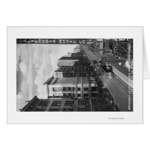 Cartão Los Angeles, CA View of Broadway Looking North