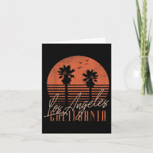 Cartão Los Angeles California Beach Women Retro Summe