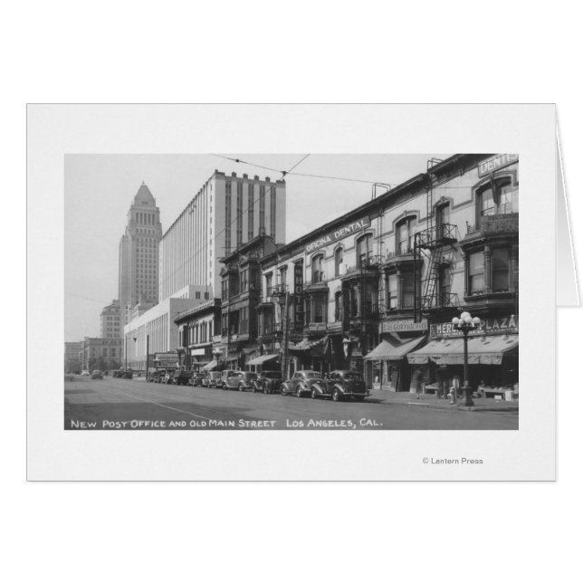 Cartão Los Angeles, escritório de Posto da CA e antigo pr (Frente Horizontal)